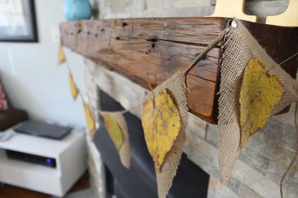 DIY Burlap & Leaf Garland