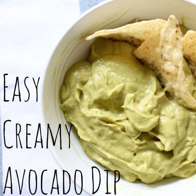4 Ingredient Creamy Avocado Dip