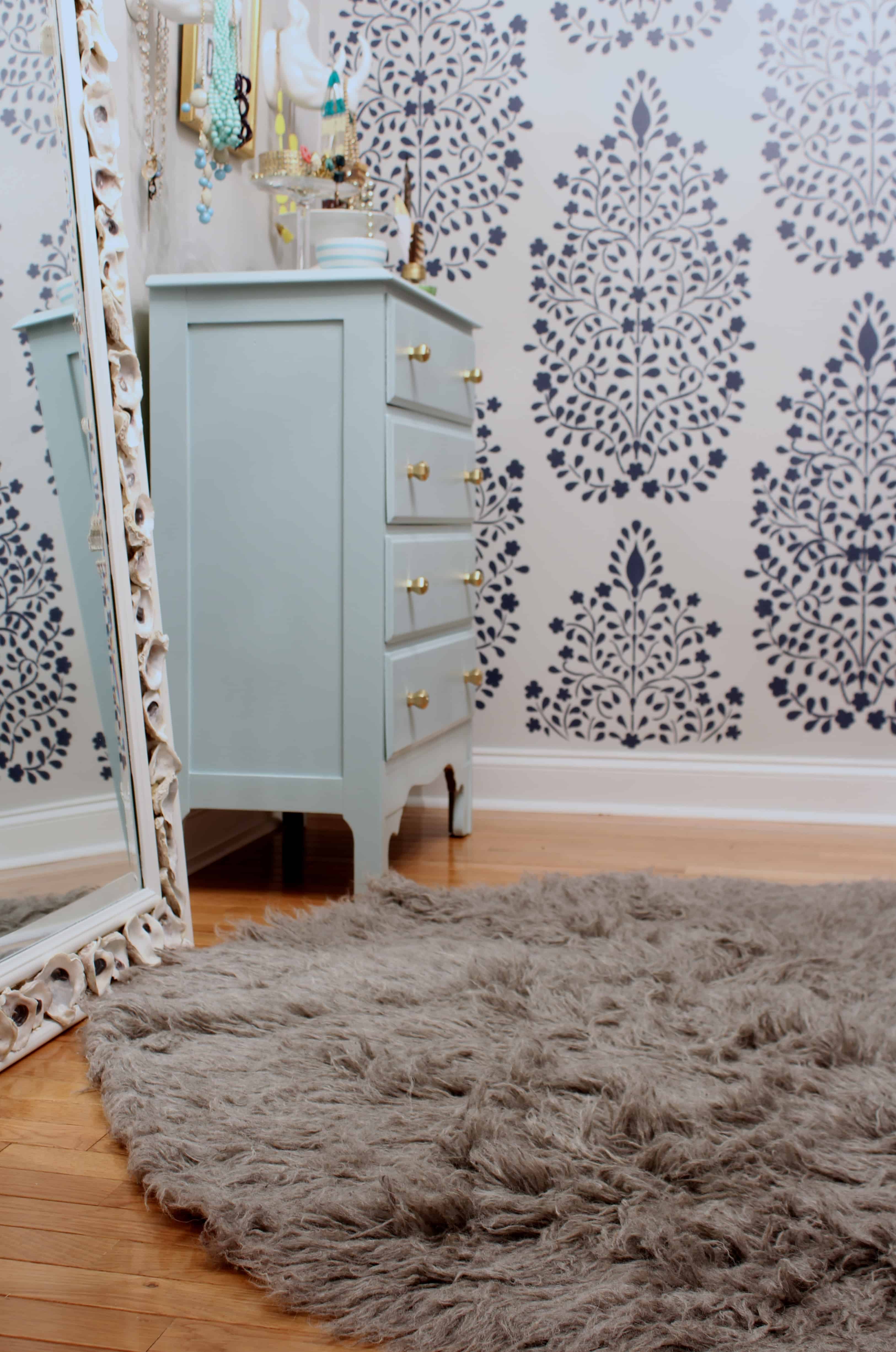 DIY Stenciled Accent Wall Tutorial