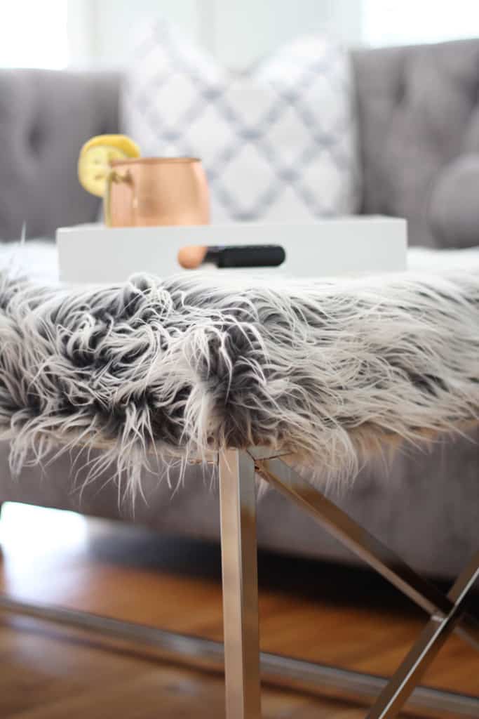 DIY Faux Fur Coffee Table
