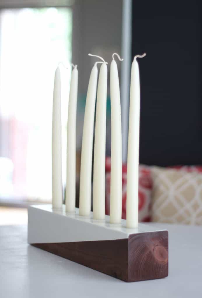 DIY Wood Block Candleholder
