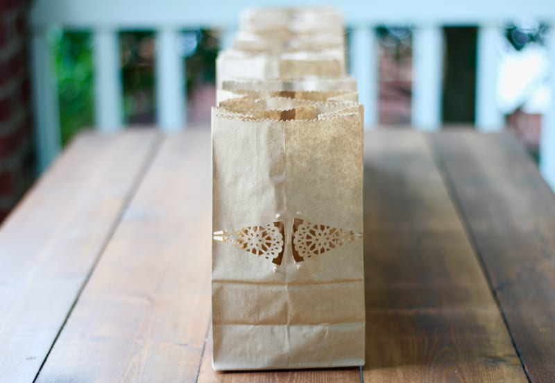 DIY Cute and Safe Paper Bag Luminaries