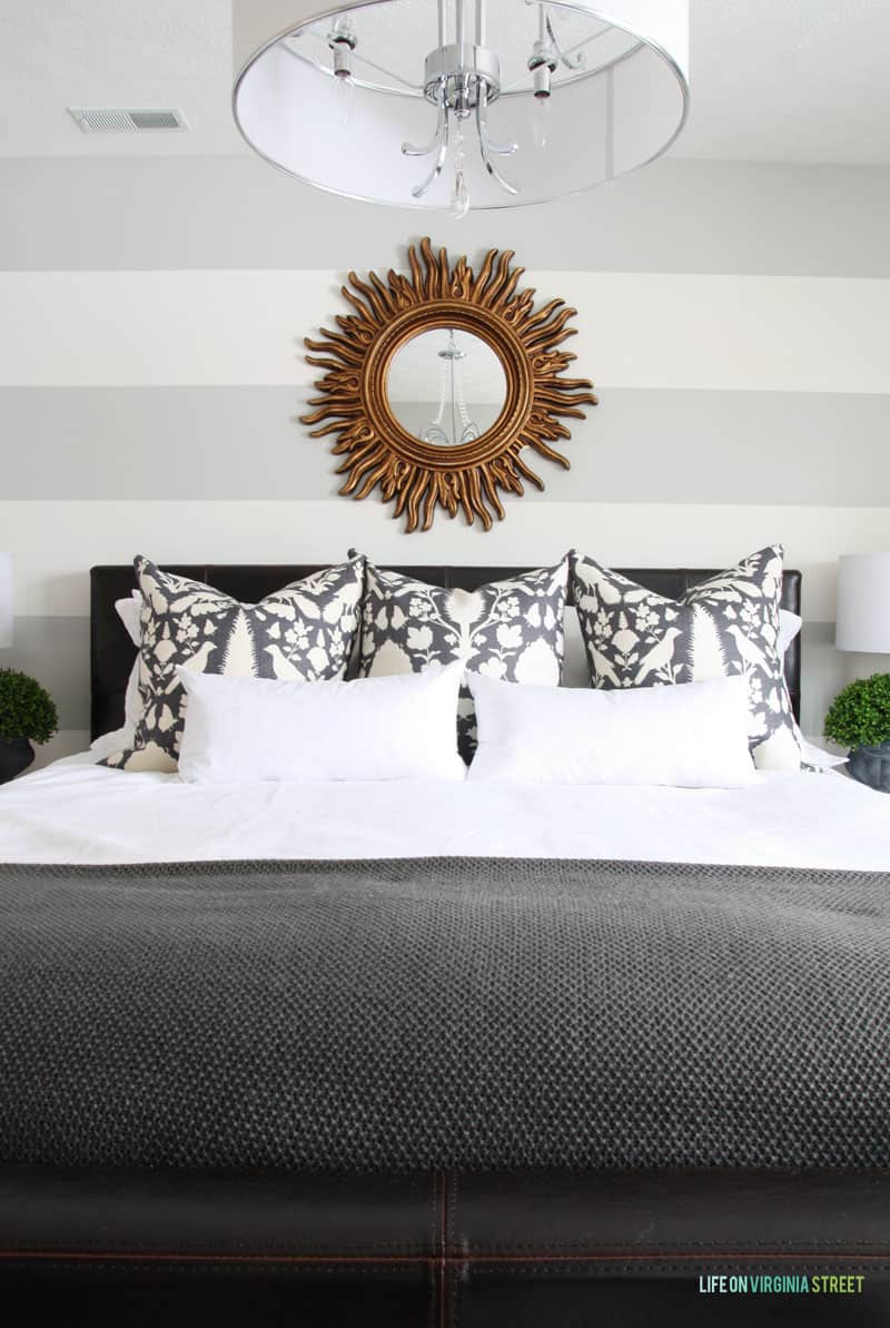 Striped Guest Bedroom - Life On Virginia Street