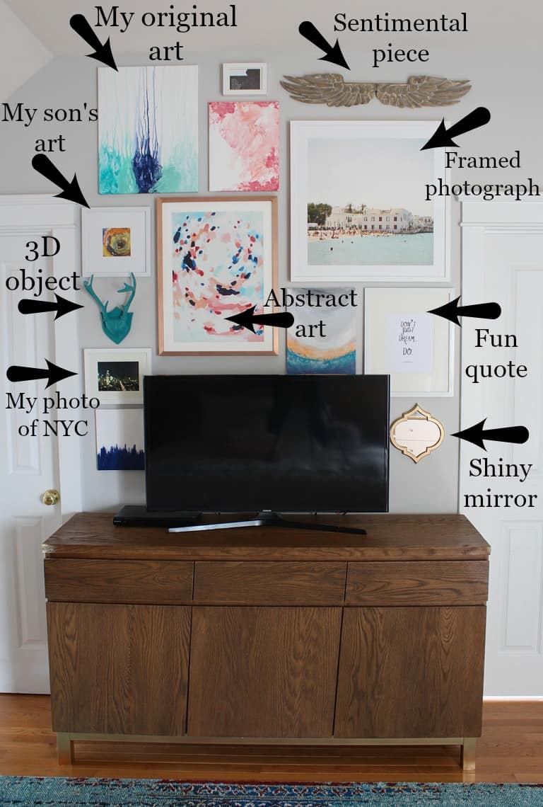 How To Disguise A TV With A Gallery Wall