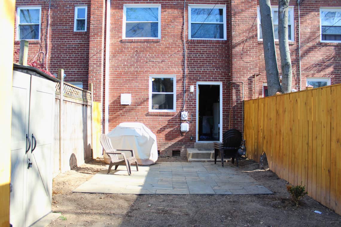 Backyard and patio makeover before picture