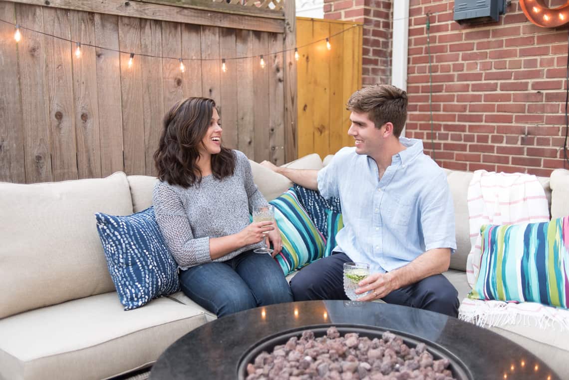 Backyard and patio makeover with Allen & Roth's outdoor sofa