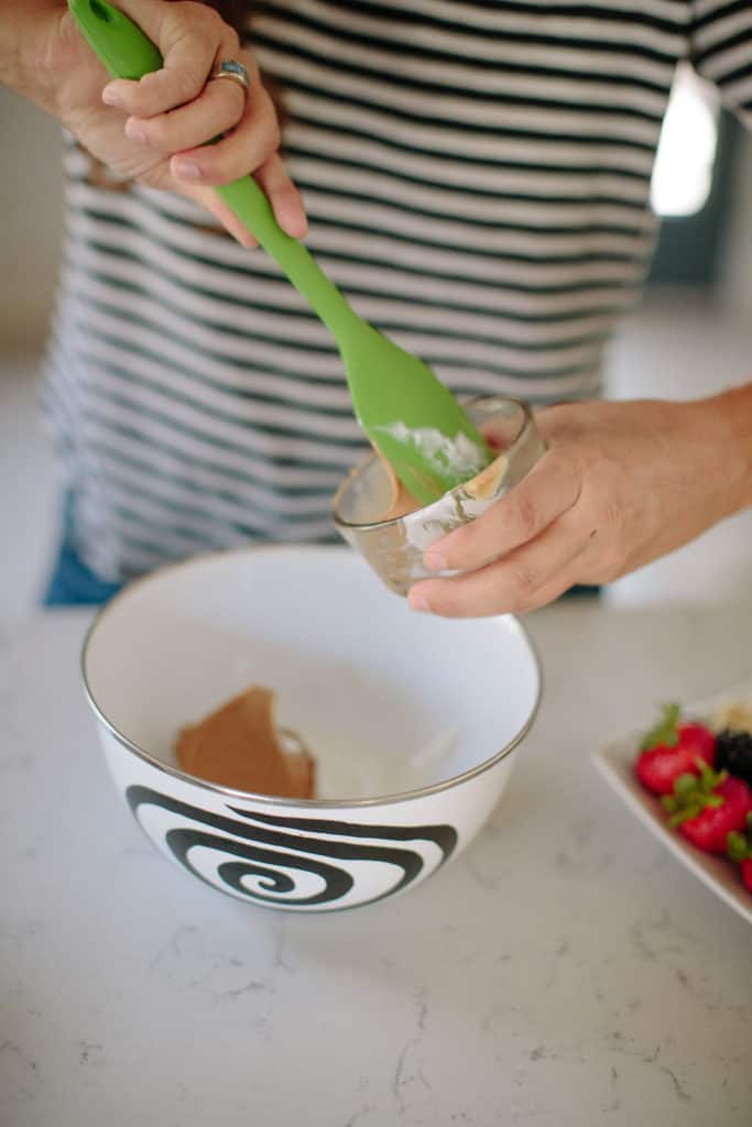 High Protein Peanut Butter Greek Yogurt Dip {for fruit}