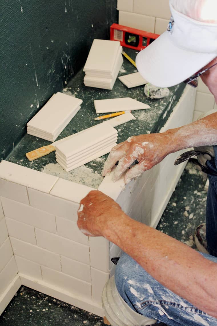 Our Master Bathroom Renovation Progress Report shower progress
