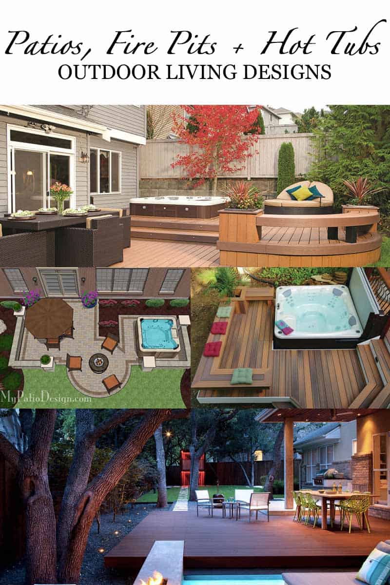 Outdoor Design Dreaming Patios Fire, Hot Tub Fire Pit Combo