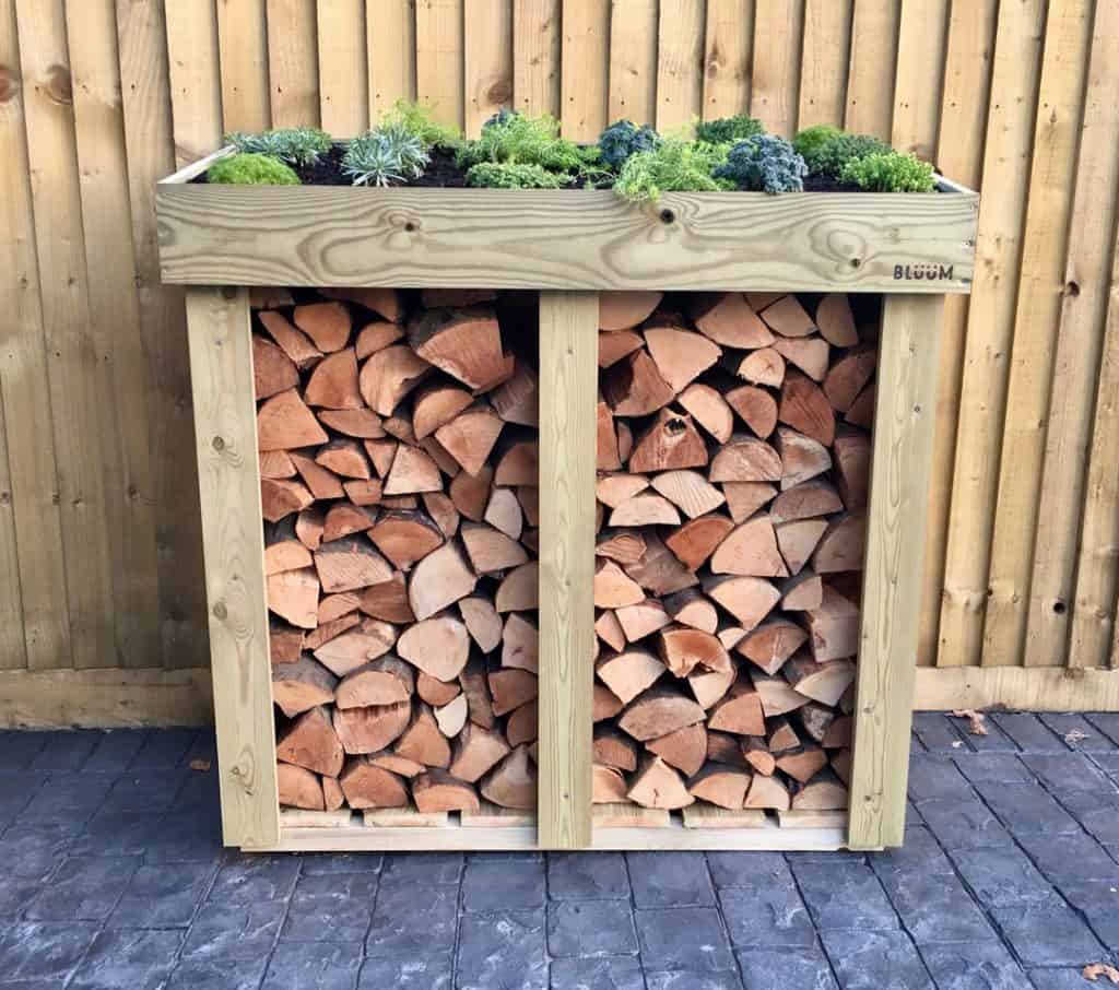 firewood storage under deck