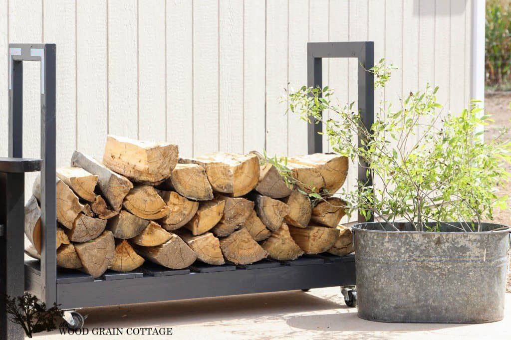 Diy firewood rack discount outdoor