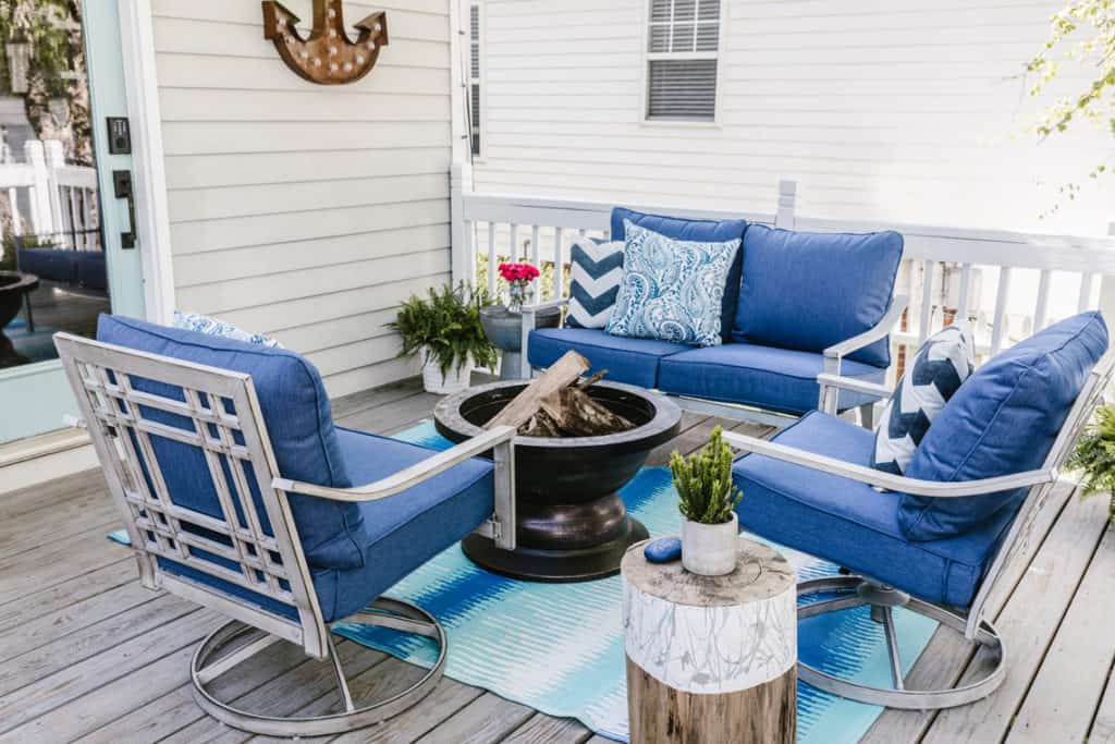 Our Beach-Inspired Deck Makeover with At Home Stores
