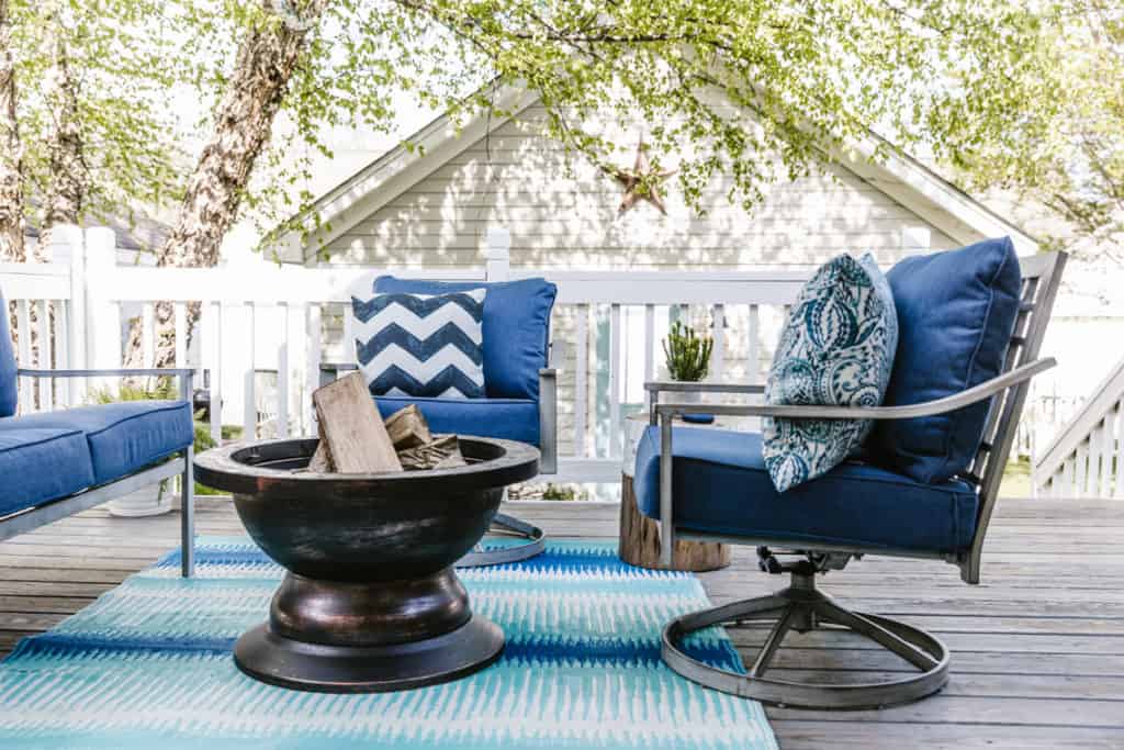 Our Beach-Inspired Deck Makeover with At Home Stores