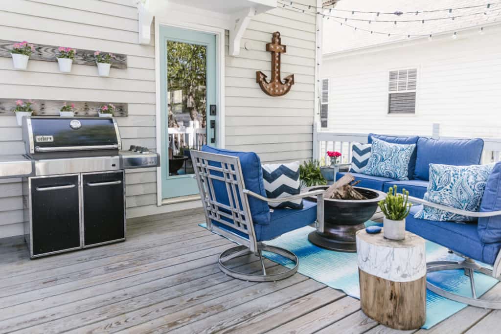 Our Beach-Inspired Deck Makeover with At Home Stores