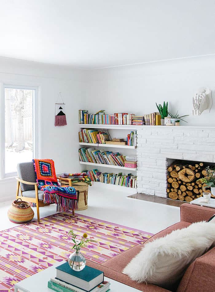 To Paint Or Not To Paint? Stone Tile Fireplace + More white