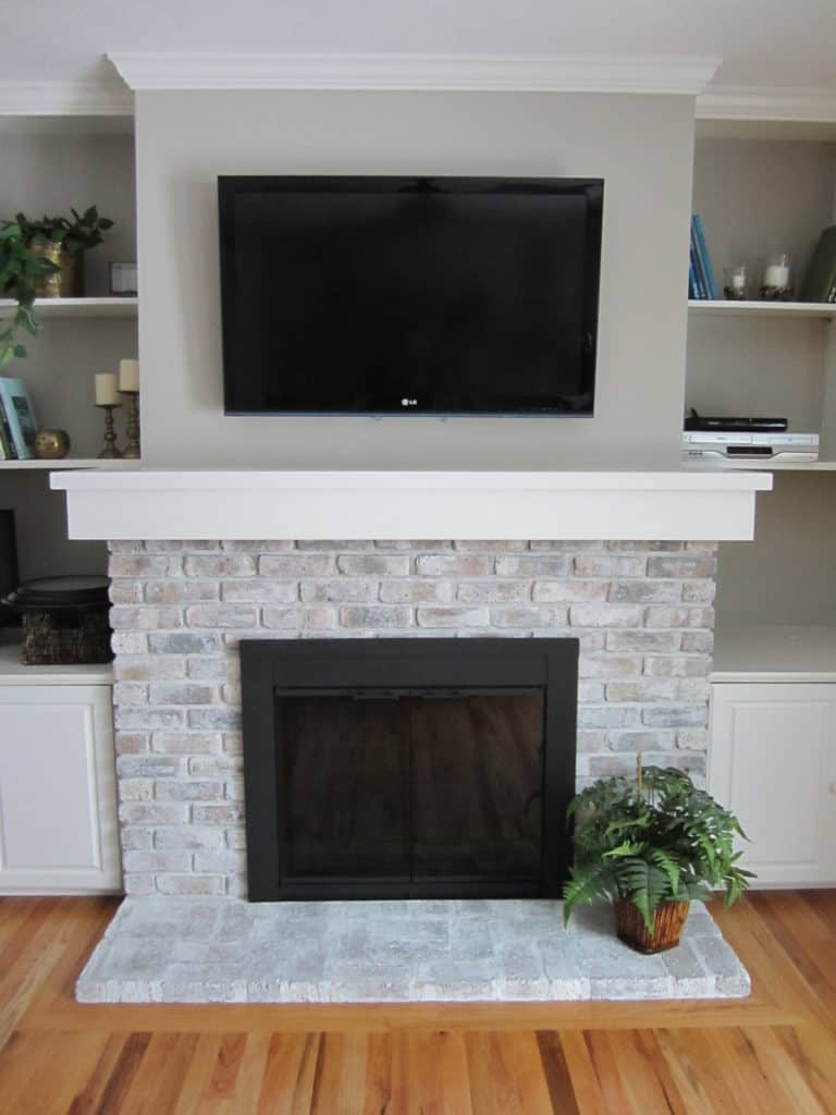 To Paint Or Not To Paint? Stone Tile Fireplace + More brick