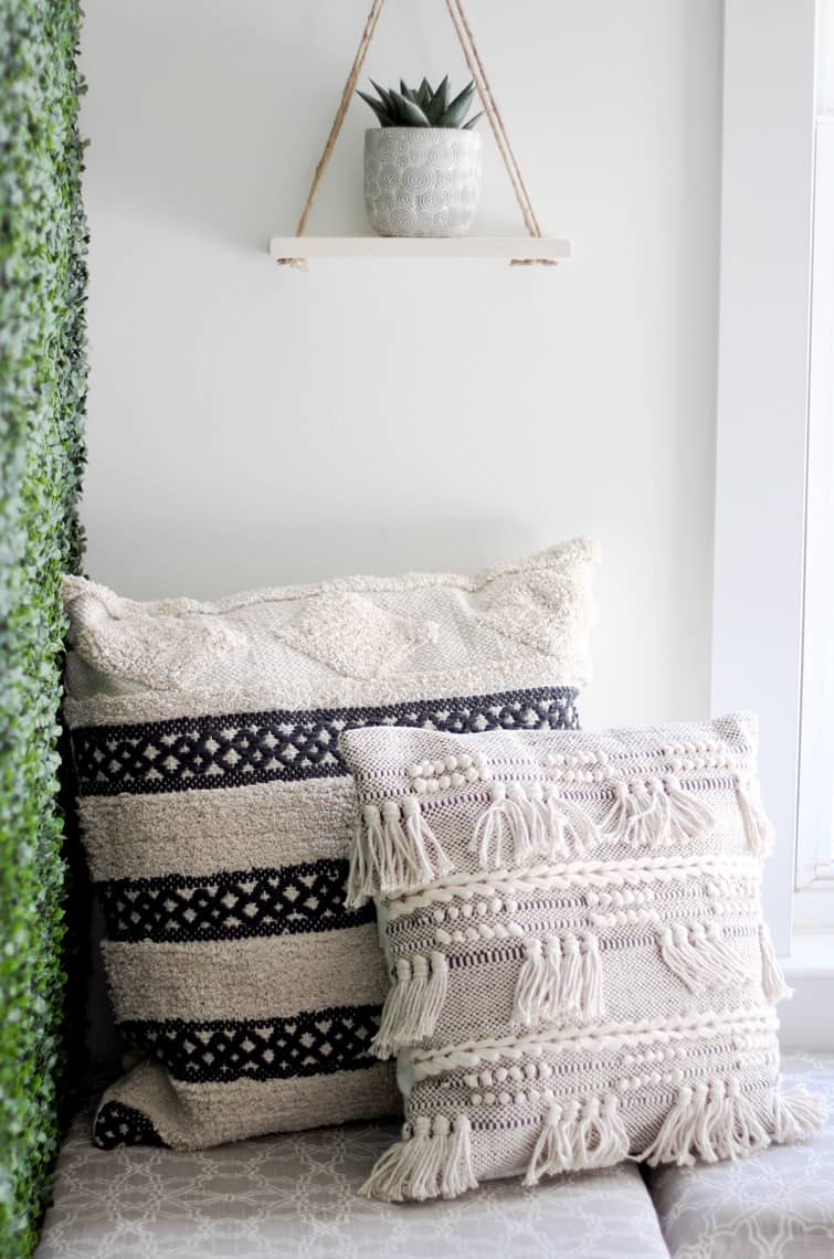 Throw Pillows Styled Three Ways with At Home boho