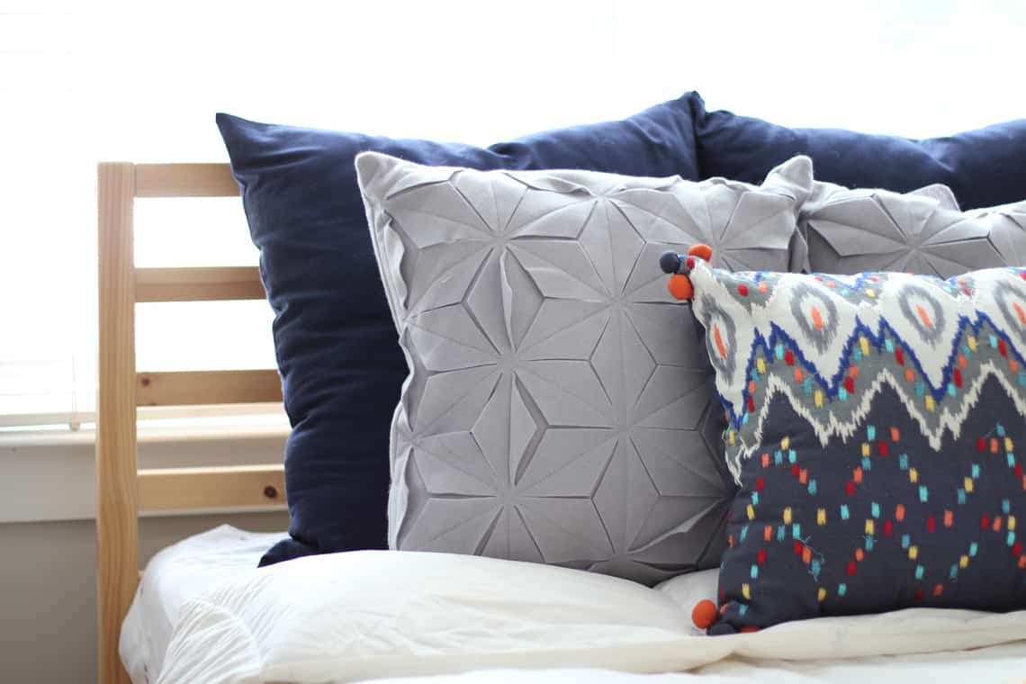 Throw Pillows Styled Three Ways with At Home kid room