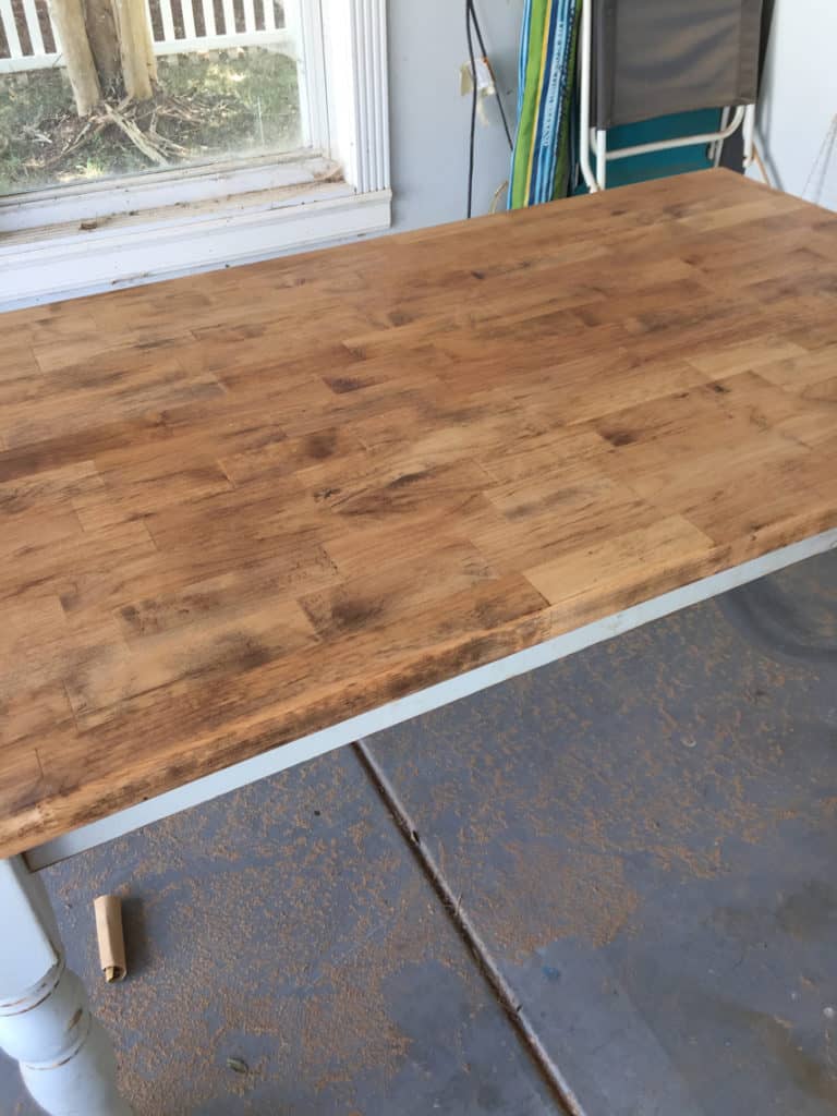 How To Refinish A Natural Wood Dining Room Tabletop top coat