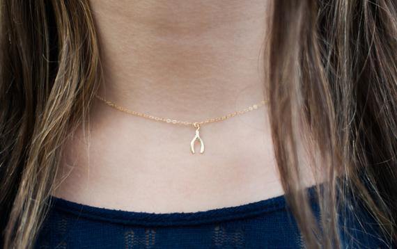 October Favorites + What's New Around The House wishbone necklace