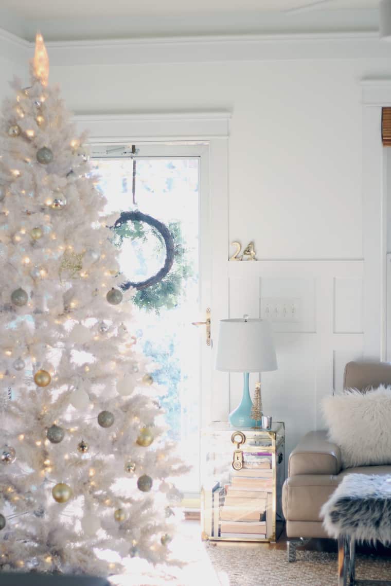 A Gold + Silver Christmas of Lights with At Home tree