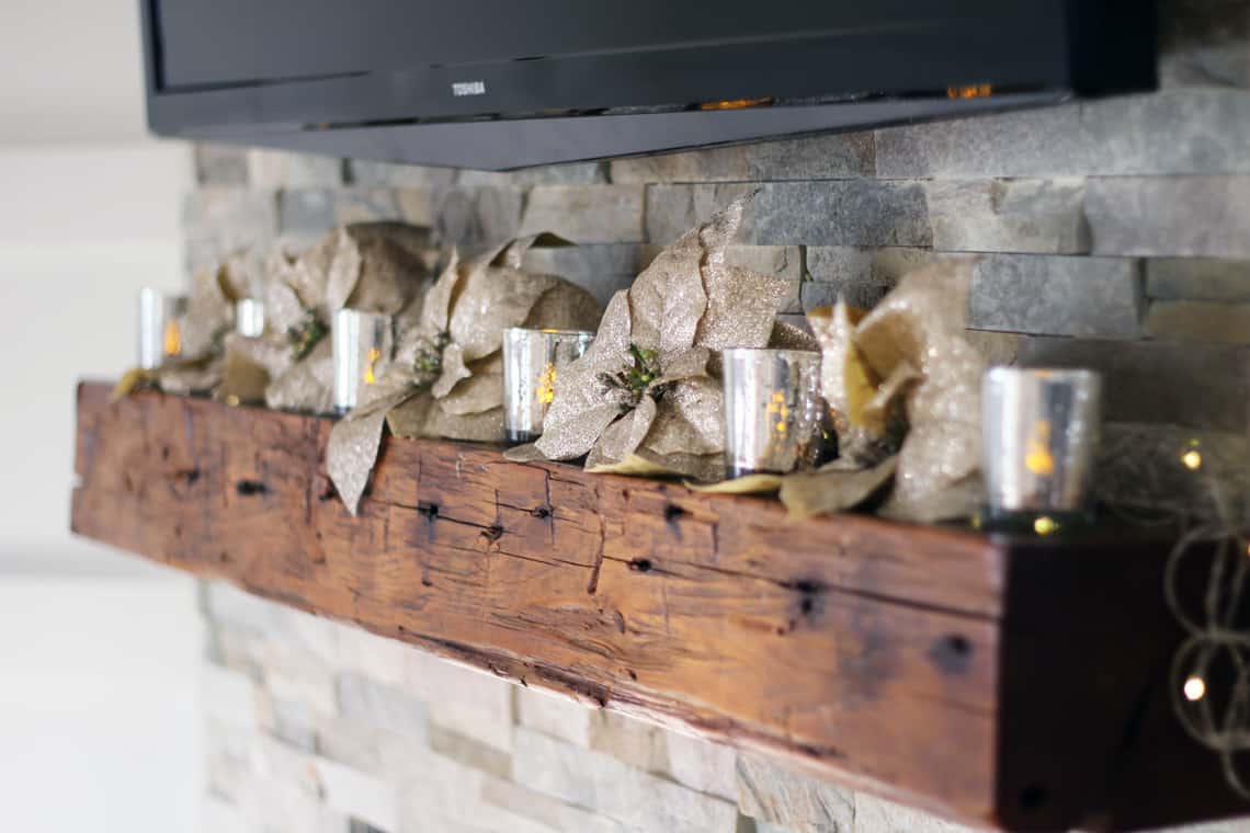 A Gold + Silver Christmas of Lights with At Home mantel